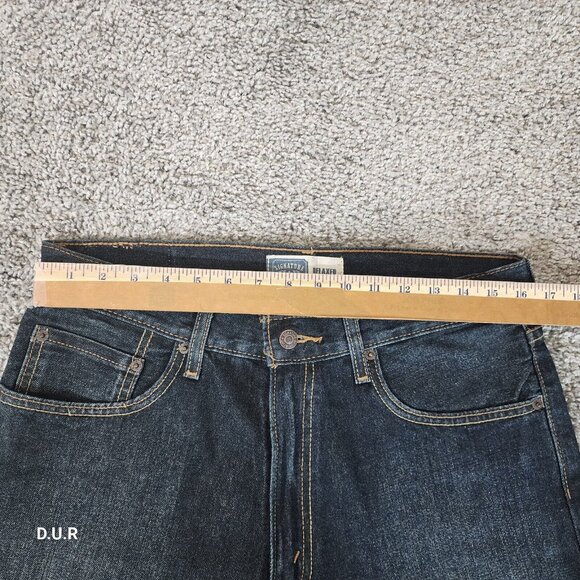 Signature By Levi Strauss & Co Men’s Jeans 33x32 Relaxed Fit Dark Blue Casual‎ - Picture 9 of 12